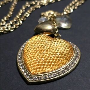 $2 with $5+ Bundle•18" Chunky Heart Chain Necklace with Charms